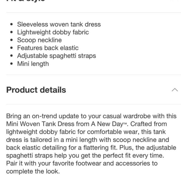 Women's Mini Tank Dress - A New Day - Picture 3 of 5